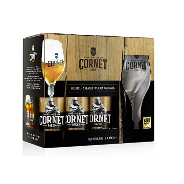 Cornet Giftpack 6x33cl + 2 glazen