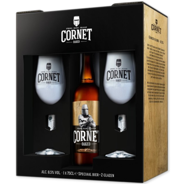 Cornet Oaked Geschenk 75cl + 2 glazen